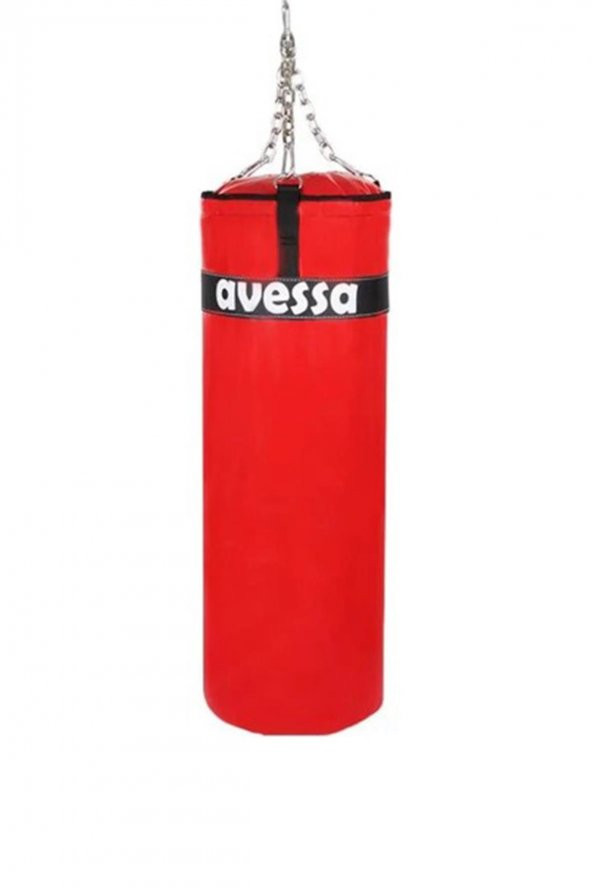 Avessa PBC8025 - 80x25 cm Deri Boks Torbası Kum Torbası Kırmızı