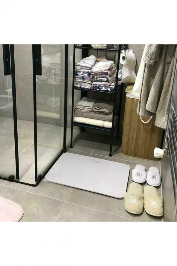 Diatomite diatom paspas Süper Emici Sihirli Banyo Paspası su çeken paspas - 4