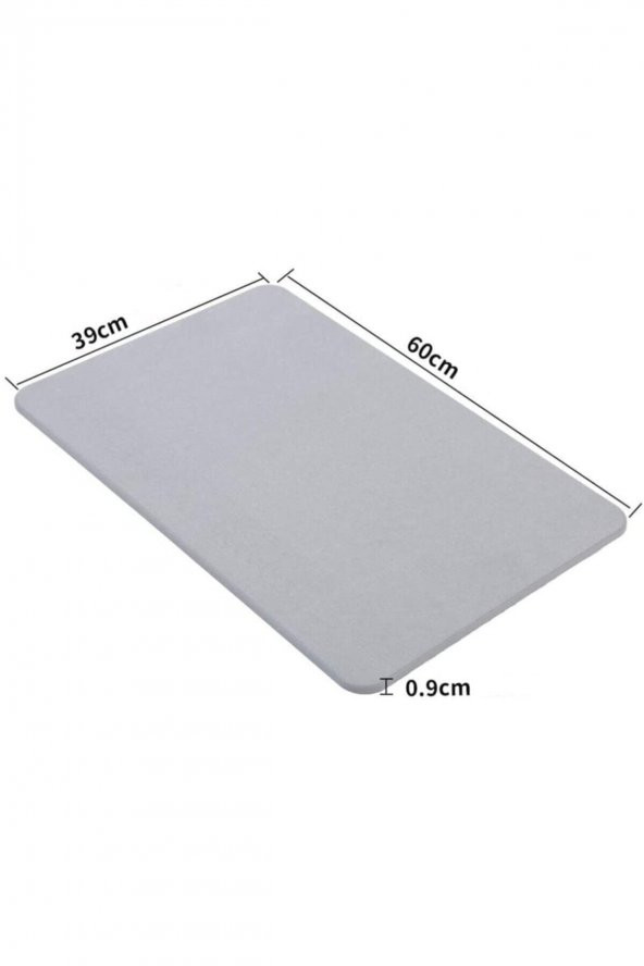 Açık Gri Diatom Süper Emici Sihirli Hijyenik Paspas Diatomite Mat Diatom Banyo Paspası - 2