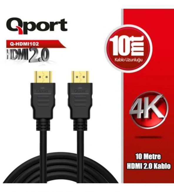QPORT Q-HDMI102 10,0m HDMI KABLO.2.0 4K