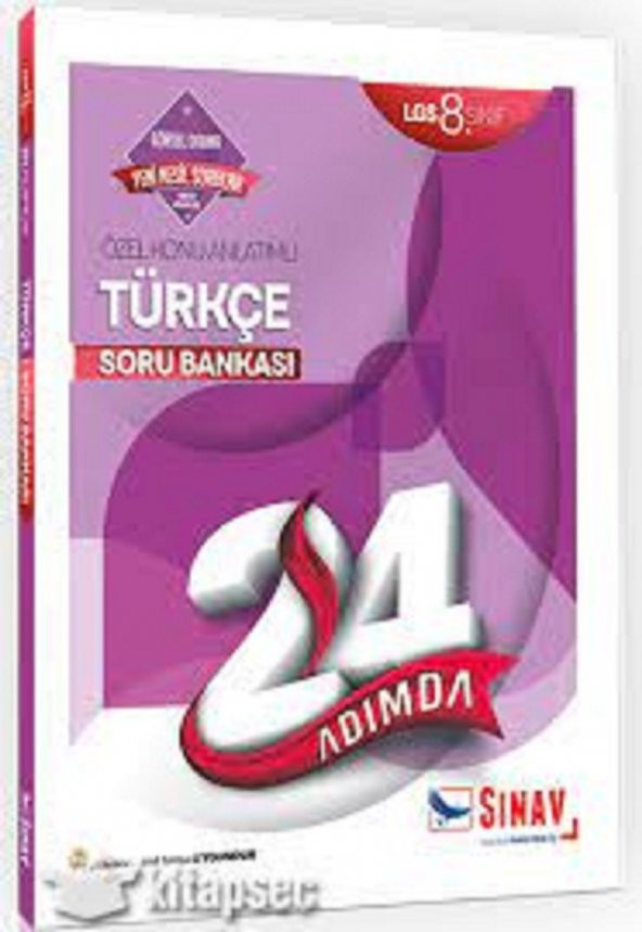 Konakkırtasiyem-Sınav Yayınları 8. Sınıf Lgs Türkçe 24 Adımda Özel Konu Anlatımlı