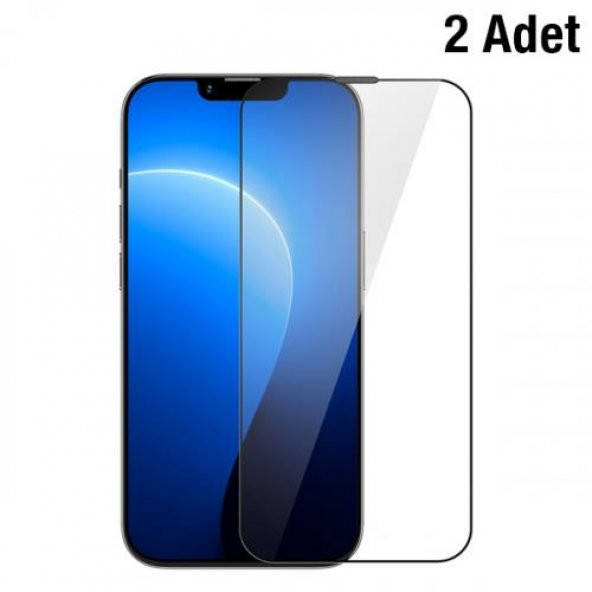 Baseus 2 Adet 0.3MM 9H iPhone 14 Plus ve 13 Pro Max 6.7 Ful Kaplama Kırılmaz Ekran Koruyucu,Dayanıklı