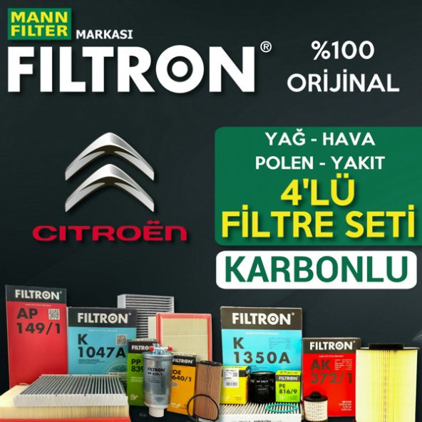 Citroen C4 1.6 E-hdi Filtron Filtre Bakım Seti 2011-2015 ürün görseli