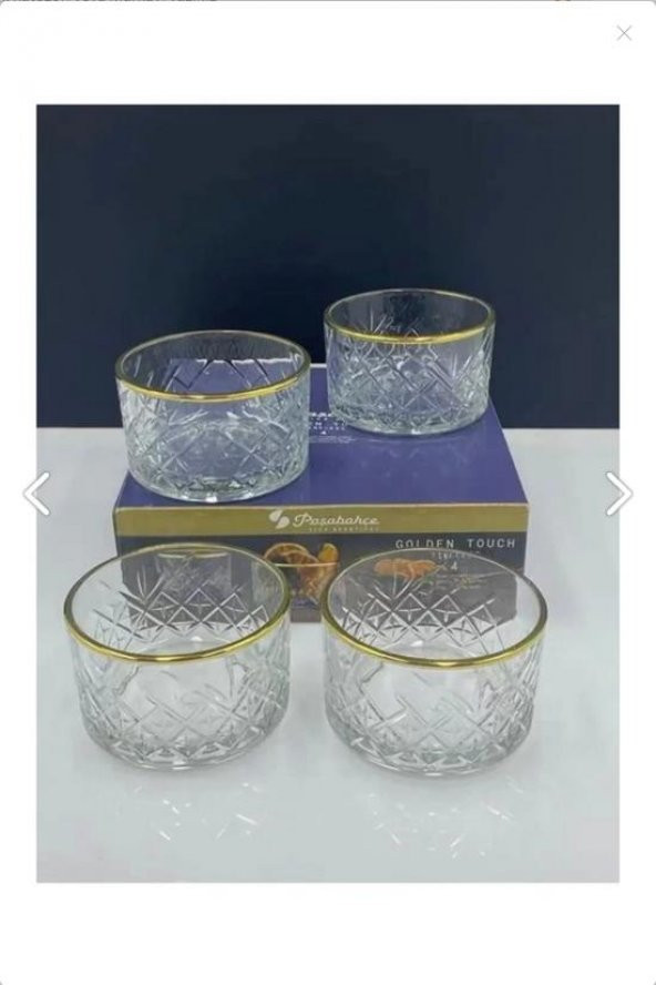 Paşabahçe 530040G Timeless Golden Touch 4 Lü Kase - 2