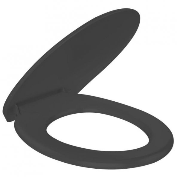 Rona Siyah Tisa ThermoPlast Standart Klozet Kapağı (Üstten Monte) - 2