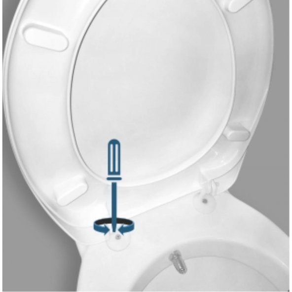 Rona Siyah Tisa ThermoPlast Standart Klozet Kapağı (Üstten Monte) - 3