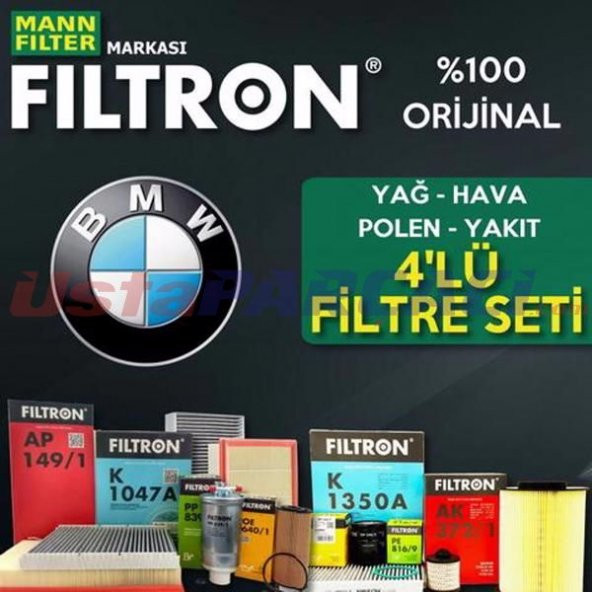 Bmw 3.20 D Mann Filtron Filtre Bakım Seti e90 2006-2012 - 1