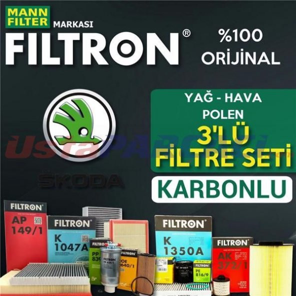 Skoda SuperB 1.4 TSI Filtron Filtre Bakım Seti 2015-2018 CZC,CZ ürün görseli
