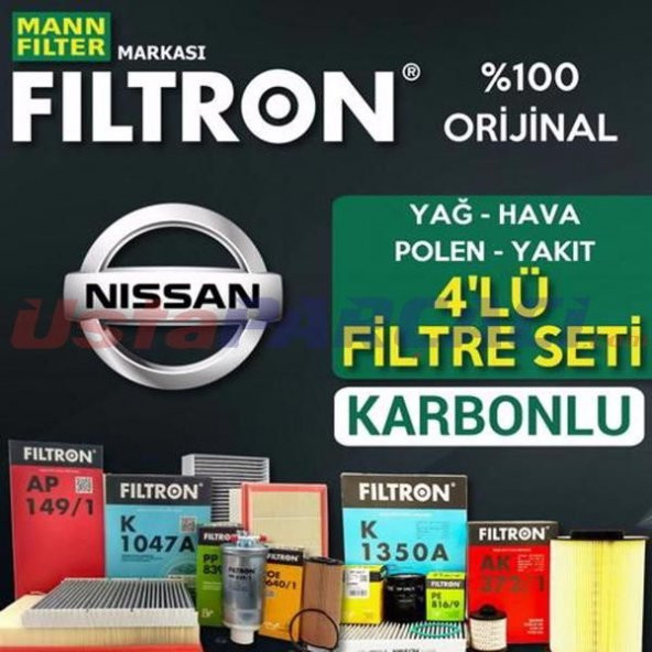 Nissan Qashqai 1.6 DCI Mann Filtron Filtre Bakım Seti 2014-2017 ürün görseli
