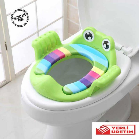 Softy Frog/Kurbağa Çocuk Klozet Kapağı Adaptörü Yeşil