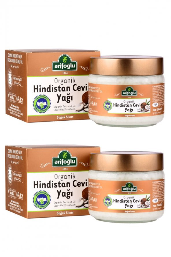 Organik Hindistan Cevizi Yağı 250ml x 2 Kutu