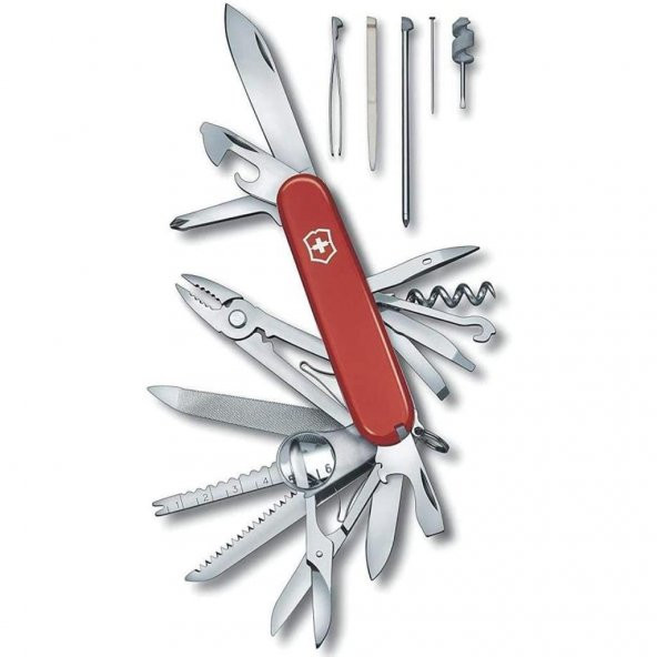 Victorinox 1.6795.LB1 Swiss Champ 33 Fonksiyon Deri Kılıflı İsviçre Çakısı - Kırmızı - 2