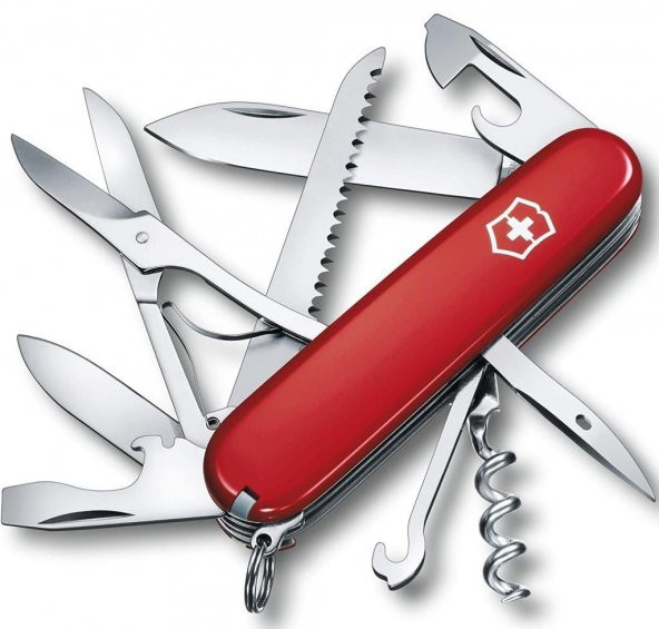 Victorinox 1.3713.B1 Huntsman 15 Fonksiyon İsviçre Çakısı - Kırmızı