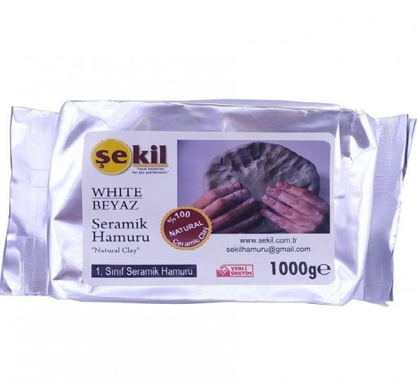 Şekil Seramik Hamuru 1000 GR Beyaz VK1000BYZ