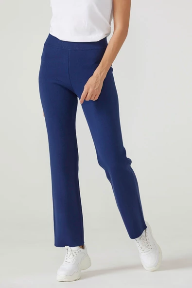 Kadın Triko Pantolon - Lacivert - Resim 3