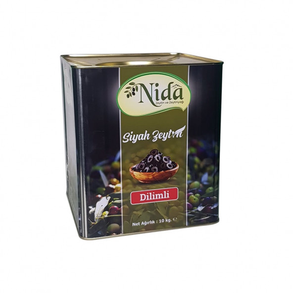 Dilimli Siyah Zeytin 8 kg Teneke