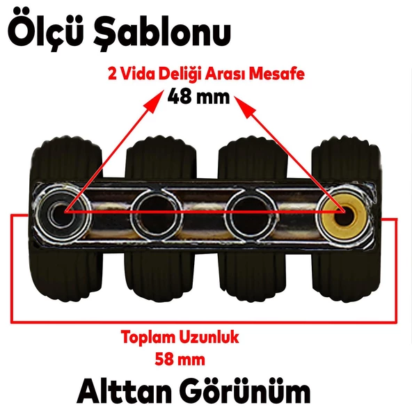 Icon Mobilya Çekmece Mutfak Dolap Dolabı Kapak Kulpu Kulpları Kulbu Mat Siyah Sert Plastik Kulp - Resim 2
