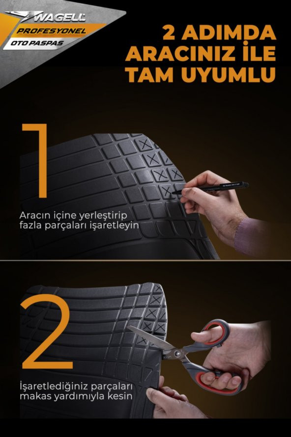 wagell Profesyonel Bej 4d Havuzlu Peugeot Rcz Uyumlu Oto Paspas - 7