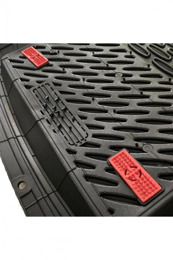 TEAMCAR Safir Fiesta Paspas Havuzlu Krom Kırmızı - Resim 3