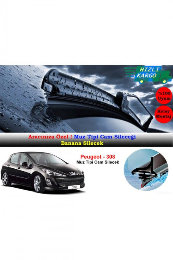 Inwells Peugeot 308 Muz Silecek Takımı 2007-2013 - 1
