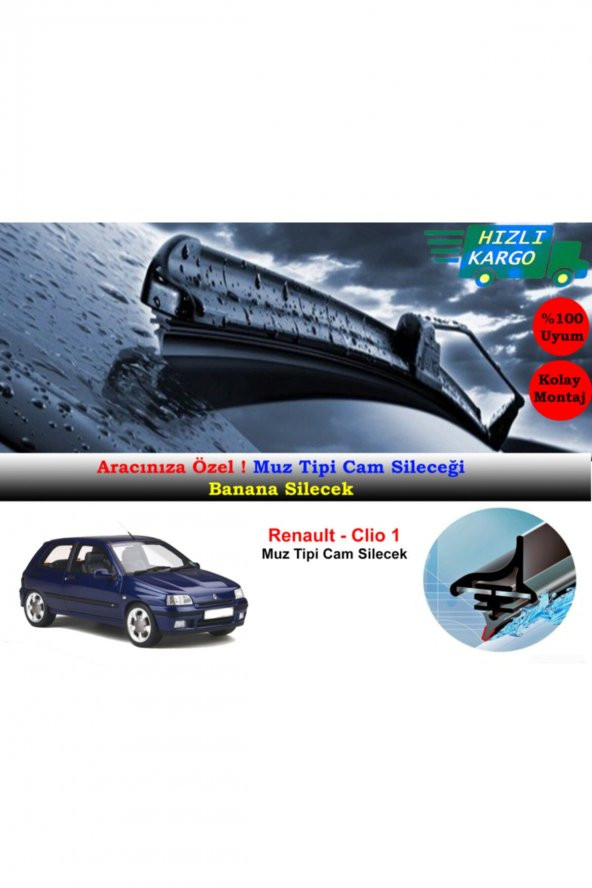 Inwells Renault Clio 1 Muz Silecek Takımı 1991-1997 - 1