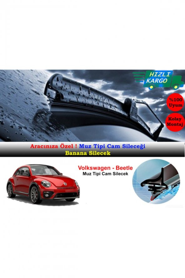 Inwells Volkswagen Beetle 2011-2018 Muz Silecek Takımı ürün görseli 1