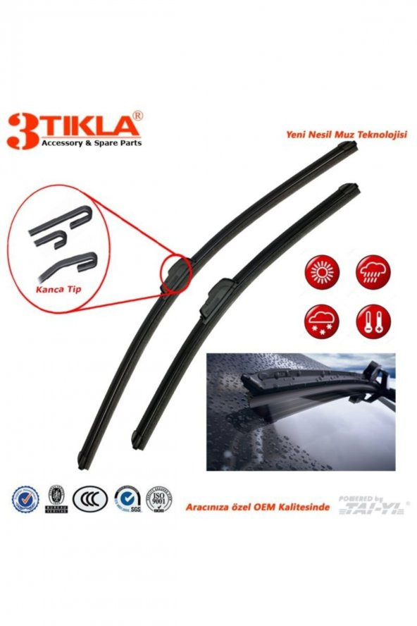 3 Tıkla Volkswagen Caravelle Silecek Takımı 2005-2007 600 mm/600 mm - Resim 2