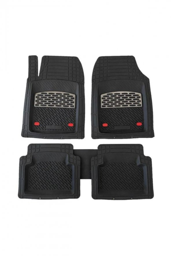 Autokit Teamcar Havuzlu 3d Oto Paspas Siyah - Gri ürün görseli 1