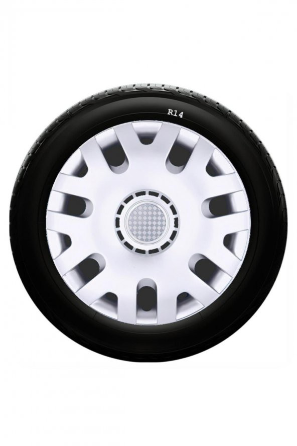 SJS Sks Alfa Romeo Jant Kapağı 14 Inc Kırılmaz 1 Takım 4 Adet No:204 - 1
