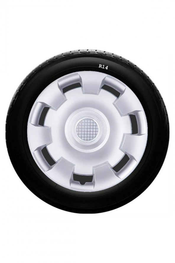 SJS Sks Alfa Romeo Jant Kapağı 14 Inç Kırılmaz 1 Takım 4 Adet No:206 - 1