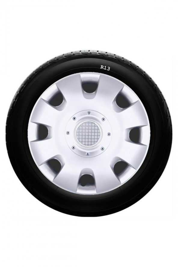 SJS Sks Alfa Romeo Jant Kapağı 13 Inç Kırılmaz 1 Takım 4 Adet No:107 - 1