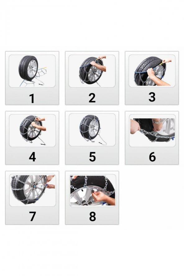 MEFATECH Kar Lastik Zinciri 295/45/r19 Binek Suv Minibüs 4x4 Tipi Takmatik Kolay Montaj - Resim 2