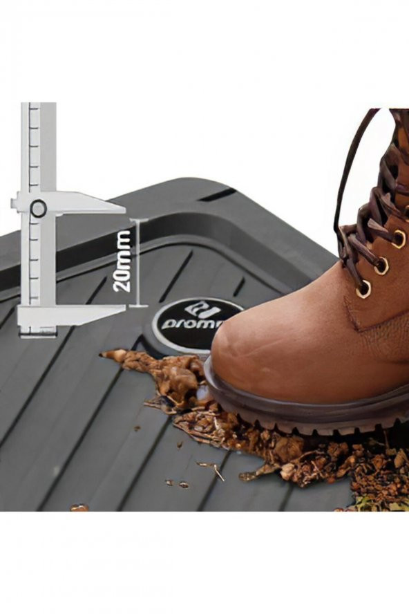 PROMATS Premium Peugeot 301 Uyumlu 4d Havuzlu Paspas Siyah - 4