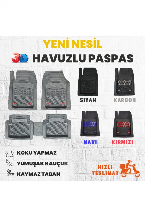 SAFİR Fiat Tipo 1996 Model 3d Havuzlu Paspas Bej