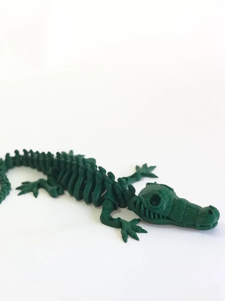 3D Hareketli İskelet Timsah Figürlü Oyuncak - Yeşil - 5