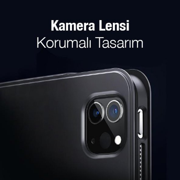 Baseus Standlı Manyetik Uyku Modlu Y-Tipi Apple İpad Pro 10.5 Tablet Kılıfı, Kamera Koruyucu Kılıf - 3