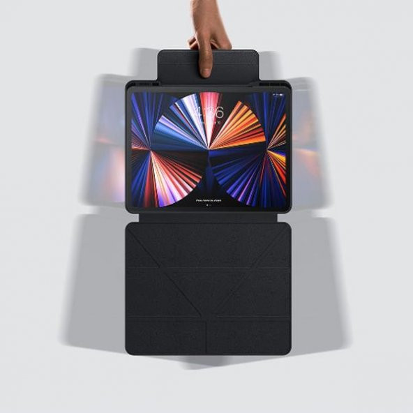 Baseus Standlı Manyetik Uyku Modlu Y-Tipi Apple İpad Pro 10.5 Tablet Kılıfı, Kamera Koruyucu Kılıf - 4