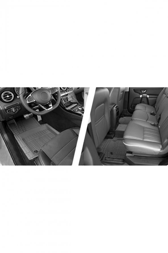 Unikum Mercedes C W205 Profesyonel Havuzlu Ekonomik 4d Bej 5 Parça Oto Paspası - 3