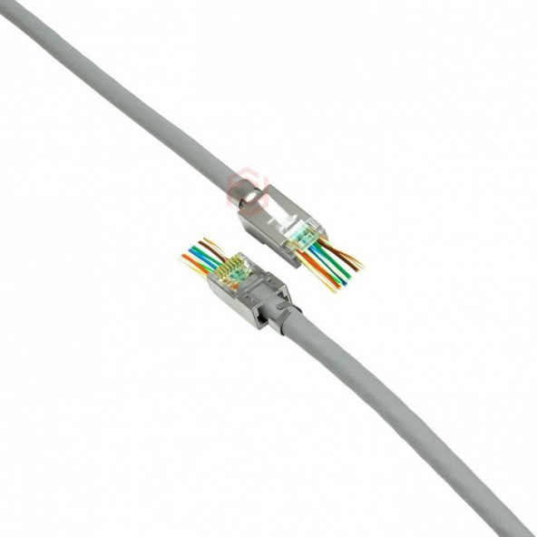 Frisby FNW-RJ4532N CAT6 EZ RJ45 100lü Yeni Nesil Delikli Metal Konnektör - 3