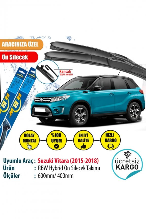 Rbw Suzuki Vitara 2015-2018 Hybrid Ön Silecek Takımı ürün görseli 1