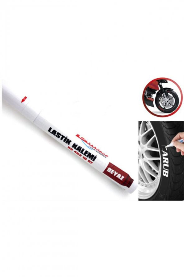 Carub Lastik Kalemi Beyaz Lastik Boya Kalemi ürün görseli 1