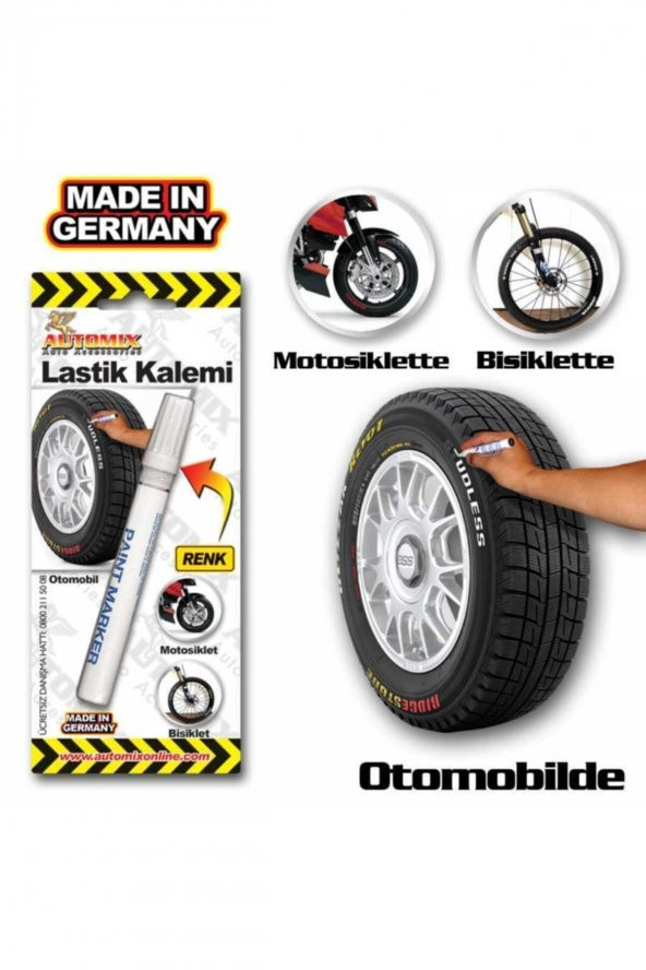 Automix Oto Lastik Kalemi Beyaz