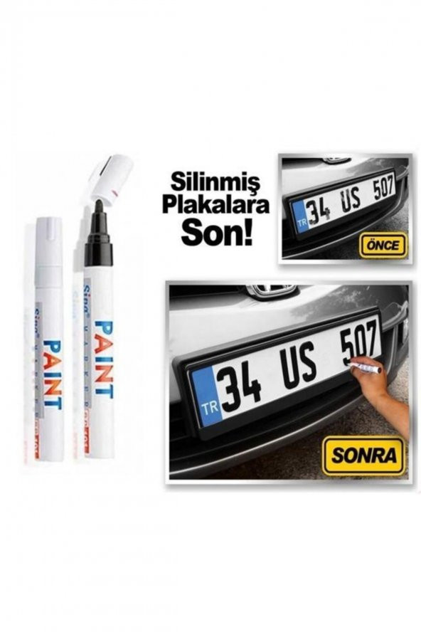 GARDENAUTO Plaka Kalemi Siyah 2li - 2