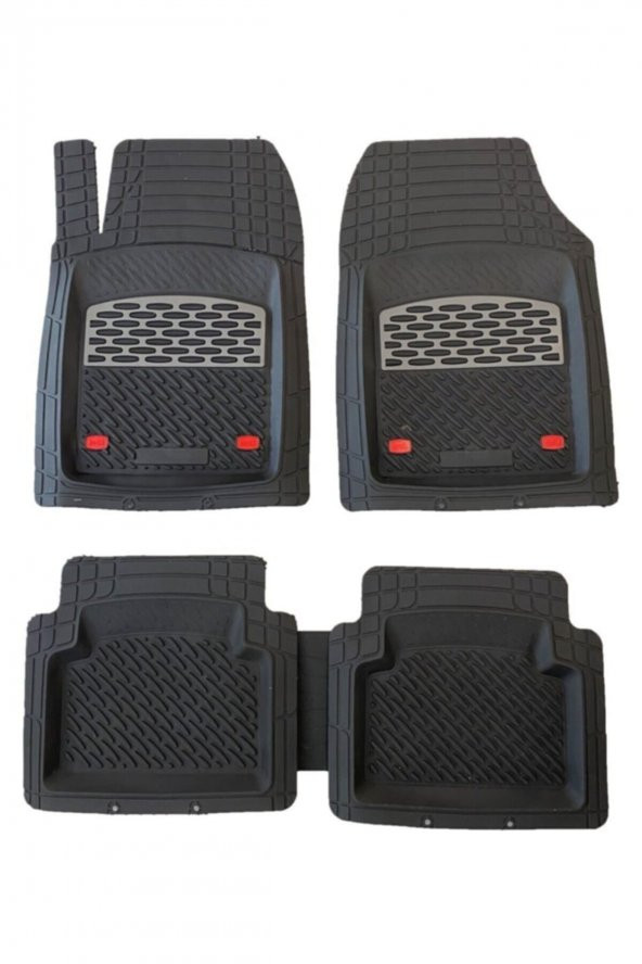 SAFİR 2008 Model Rover 418 Havuzlu Tip Universal Paspas - Gri Kromajlı - Resim 5