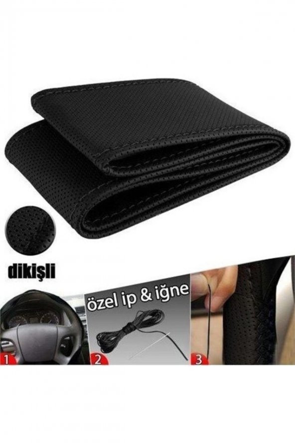 Bilsevpazarlama Direksiyon Kılıfı Dikmeli Autocorner - Siyah