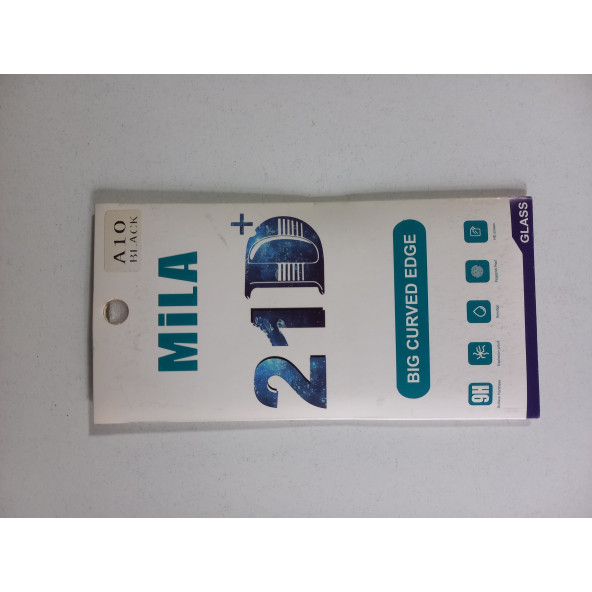 ASLANTİC SAMSUNG A10 21D KIRILMAZ CAM KORUYUCU TAM KORUMA SİYAH