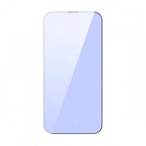 Baseus Full Kaplama 2 Adet Anti Blue-ray 0.3MM İPhone 14 Ekran Koruyucu Esnek Cam Darbe Emici Dayanıklı