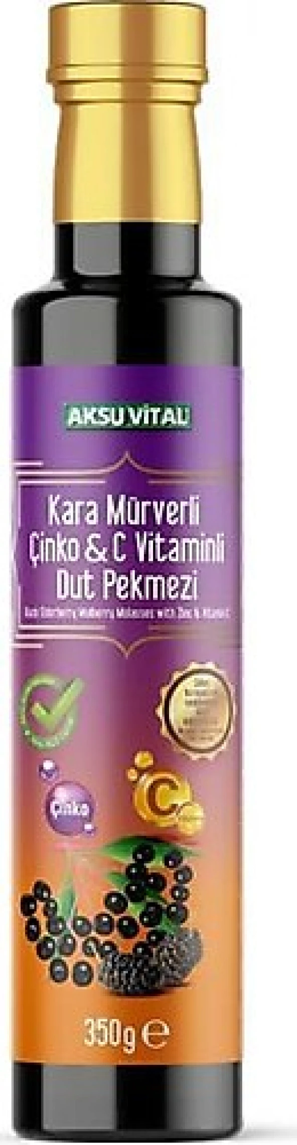 Aksu Vital Kara Mürverli Çinko Ve C Vitaminli Dut Pekmzezi Özü 360 Gr