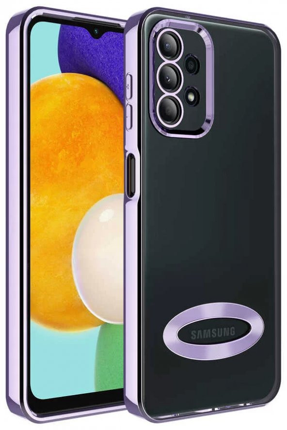 Samsung Galaxy A13 4G Kılıf Kamera Korumalı Logo Gösteren Lopard Omega Kapak