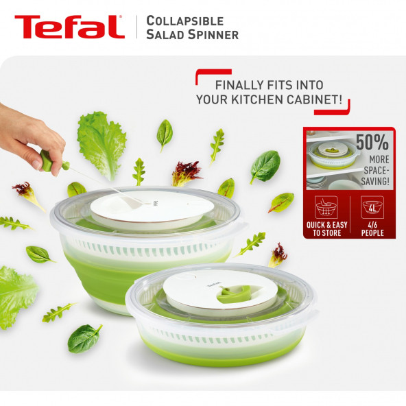 Tefal Katlanabilir 4 Lt Salata Kurutucu